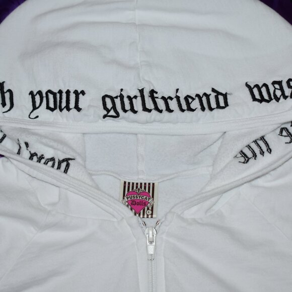 PUSSYCAT DOLLS DON'T CHA WISH YOUR GIRLFRIEND WAS HOT LIKE ME HOODIE size SMALL - Picture 6 of 13